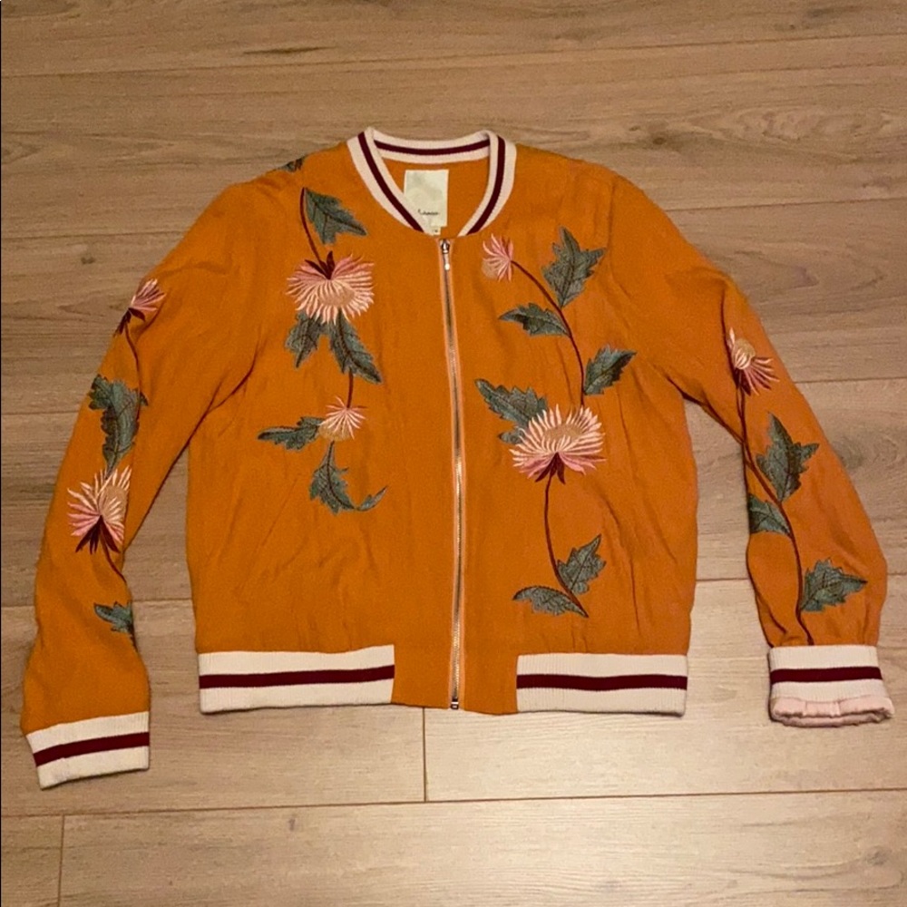 Anthropologie “Elevenses” Embroidered Sweater